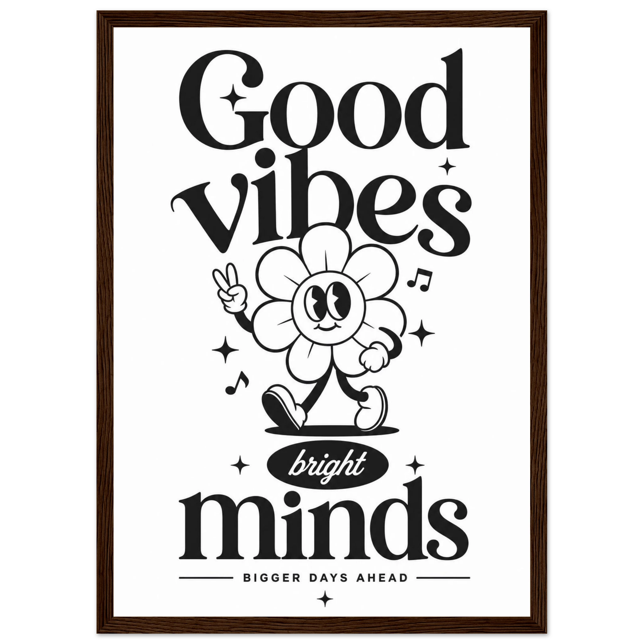 Rizen Good Vibes - Premium Framed Wall Art