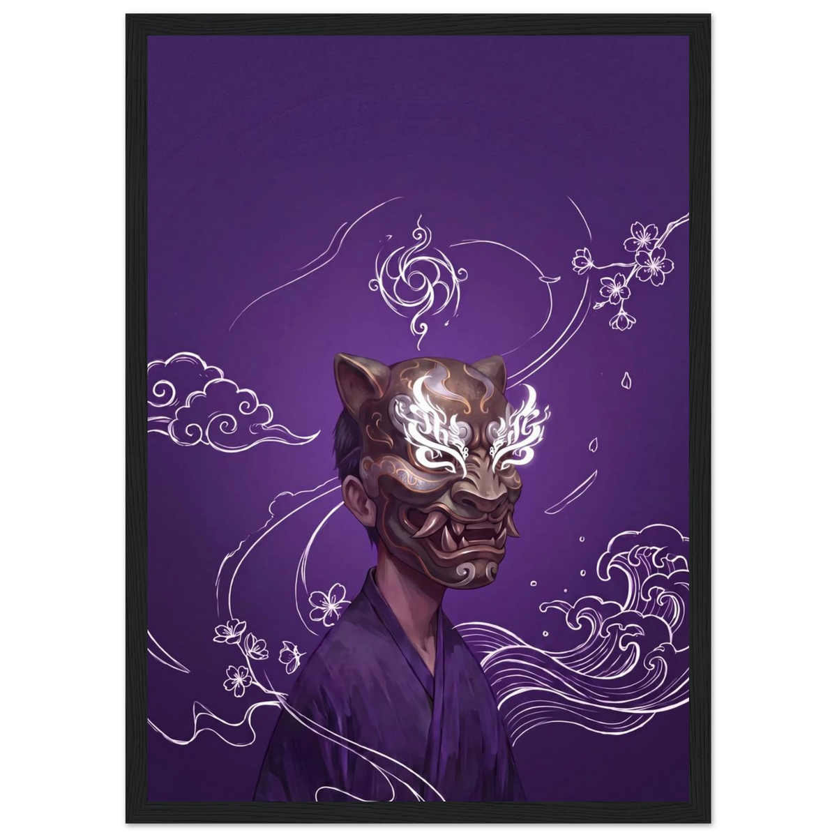 Rizen Beneath the Mask - Premium Framed Wall Art