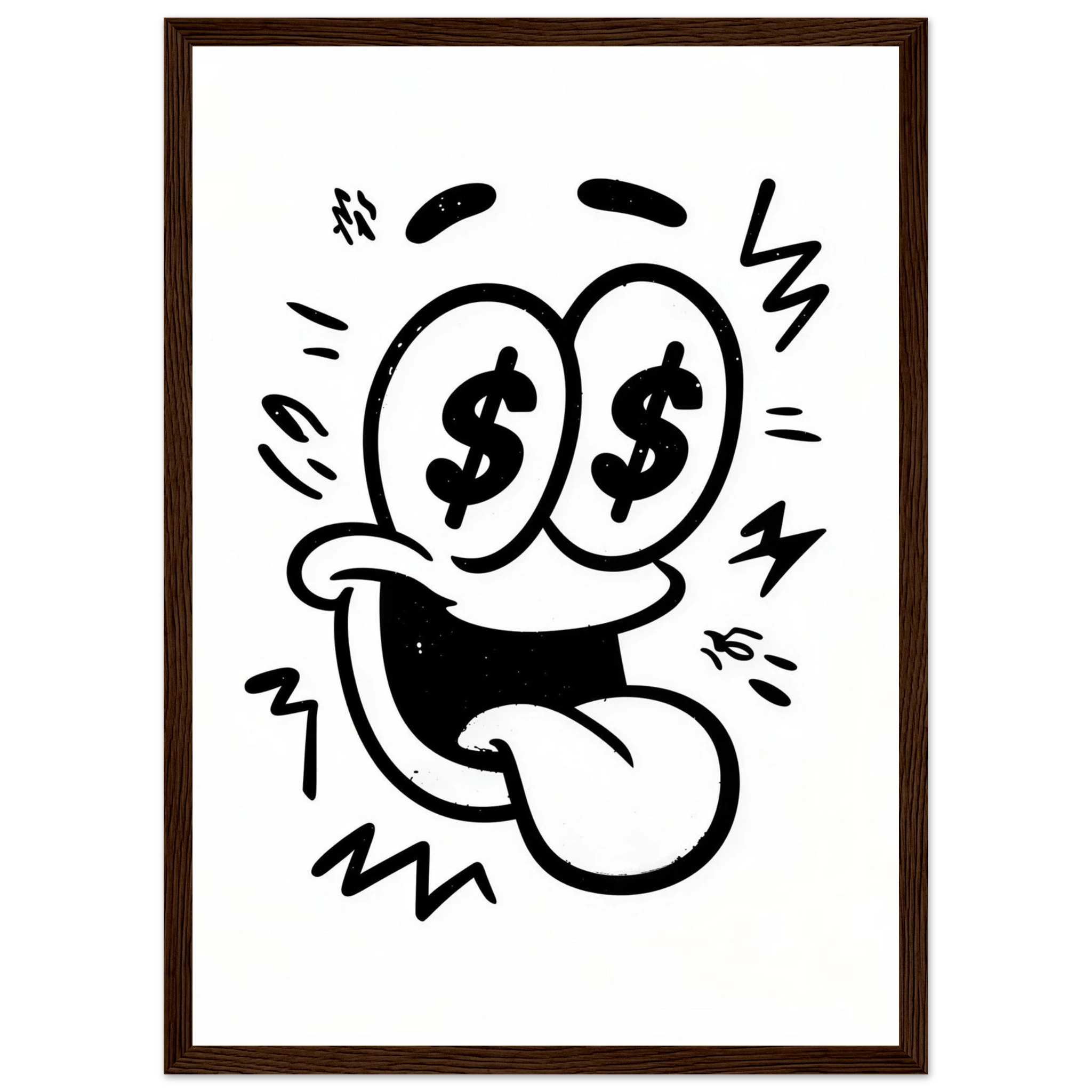 Rizen Dollar Eyes - Premium Framed Wall Art