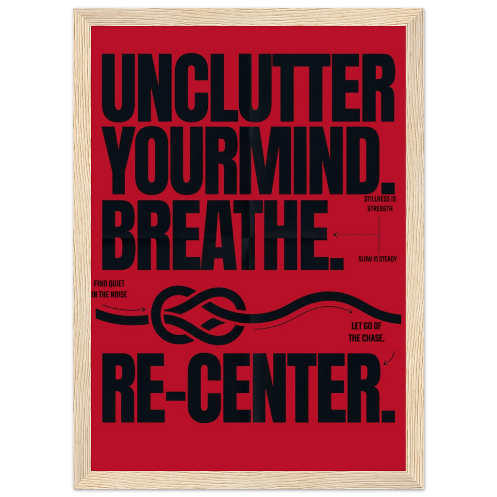 Rizen Unclutter - Premium Framed Wall Art