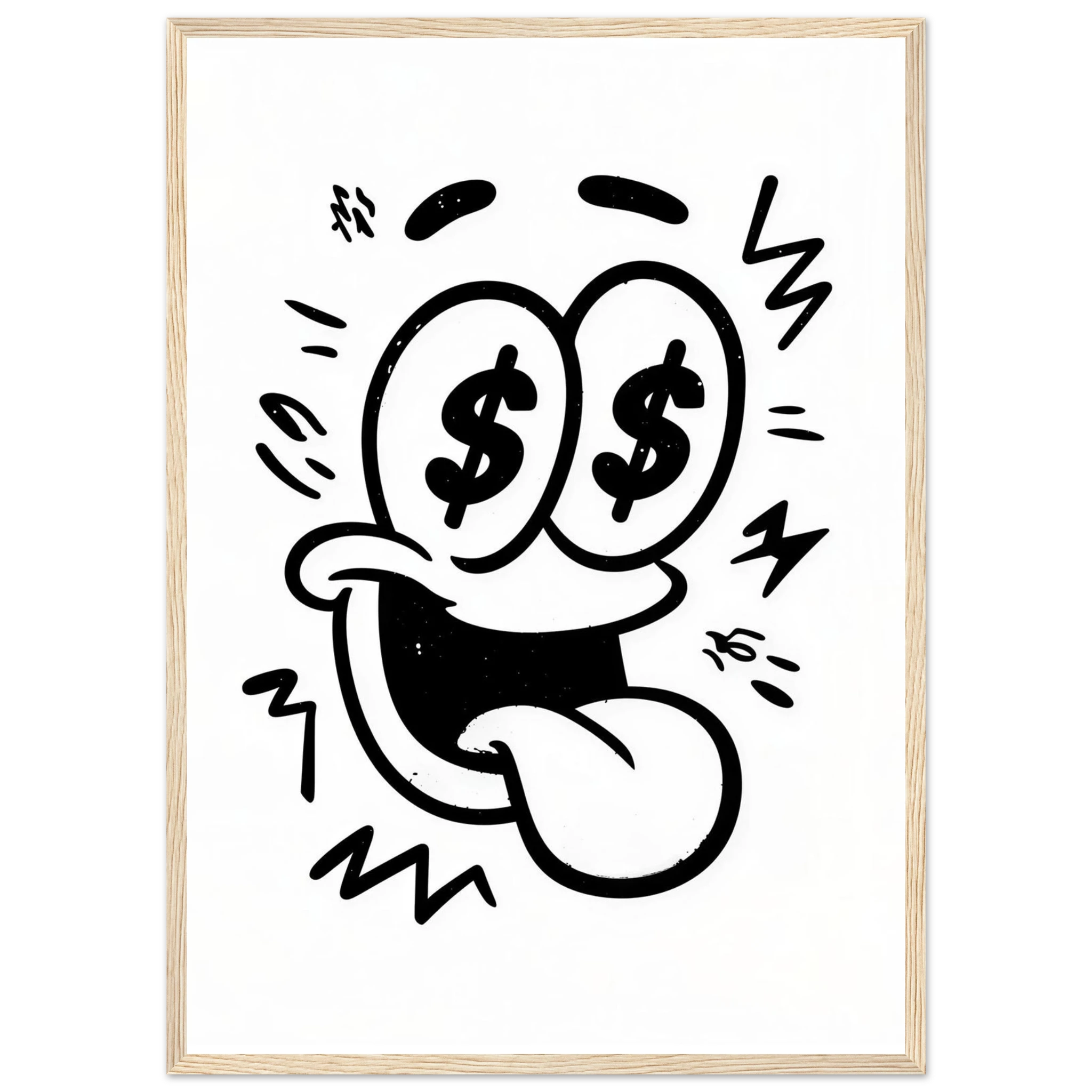 Rizen Dollar Eyes - Premium Framed Wall Art