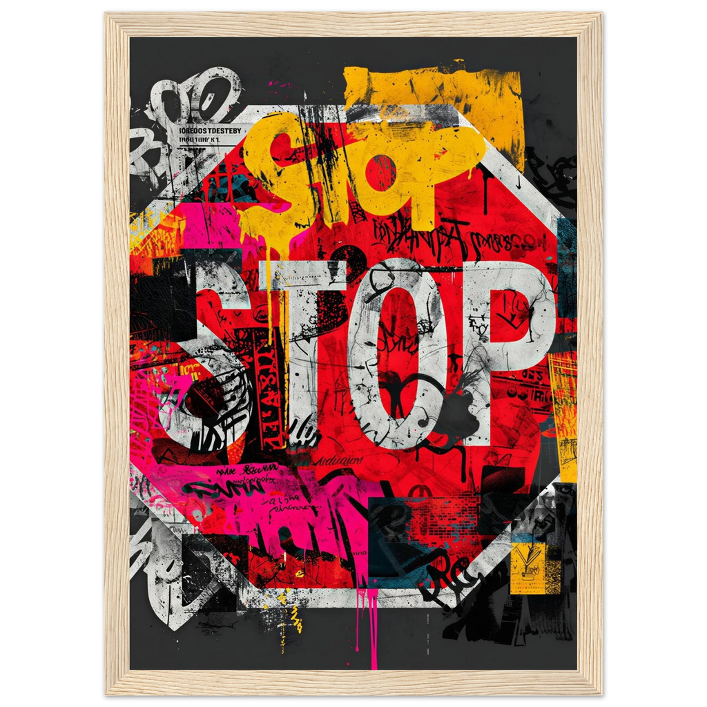 Rizen STOP - Premium Framed Wall Art