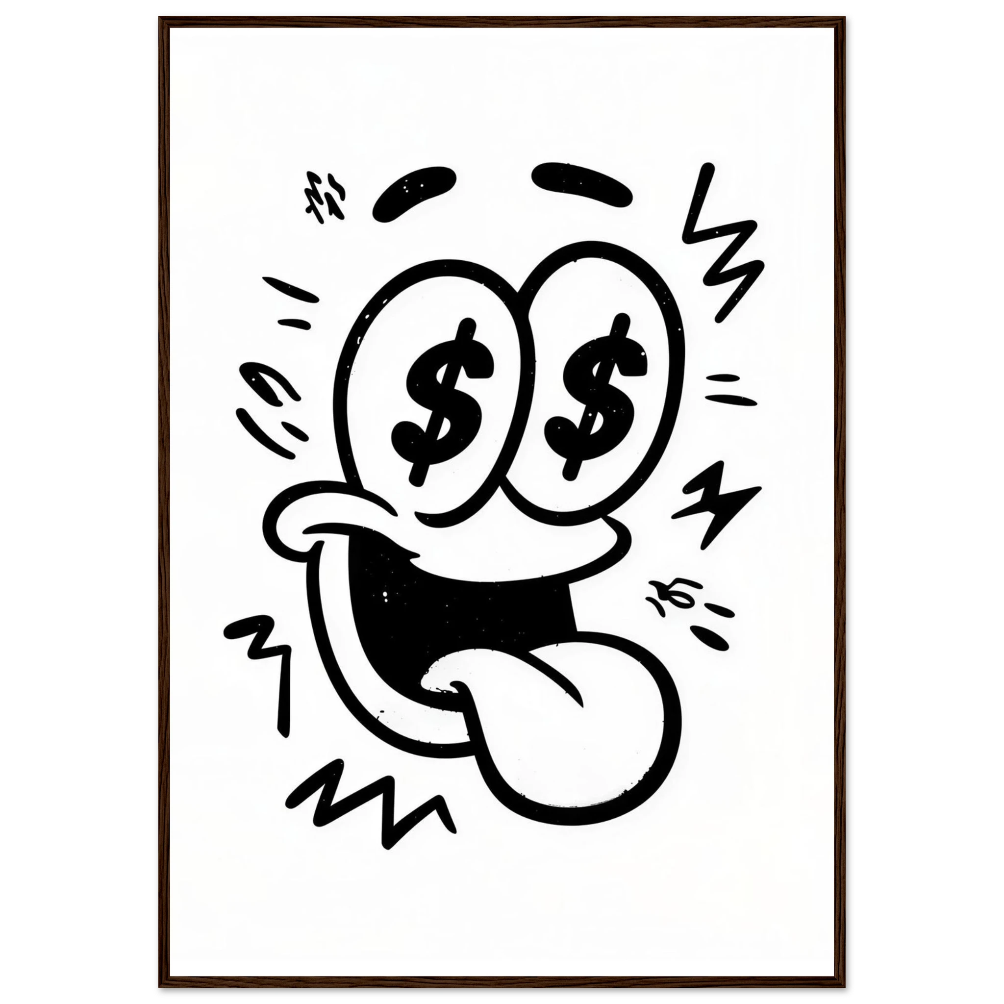 Rizen Dollar Eyes - Premium Framed Wall Art