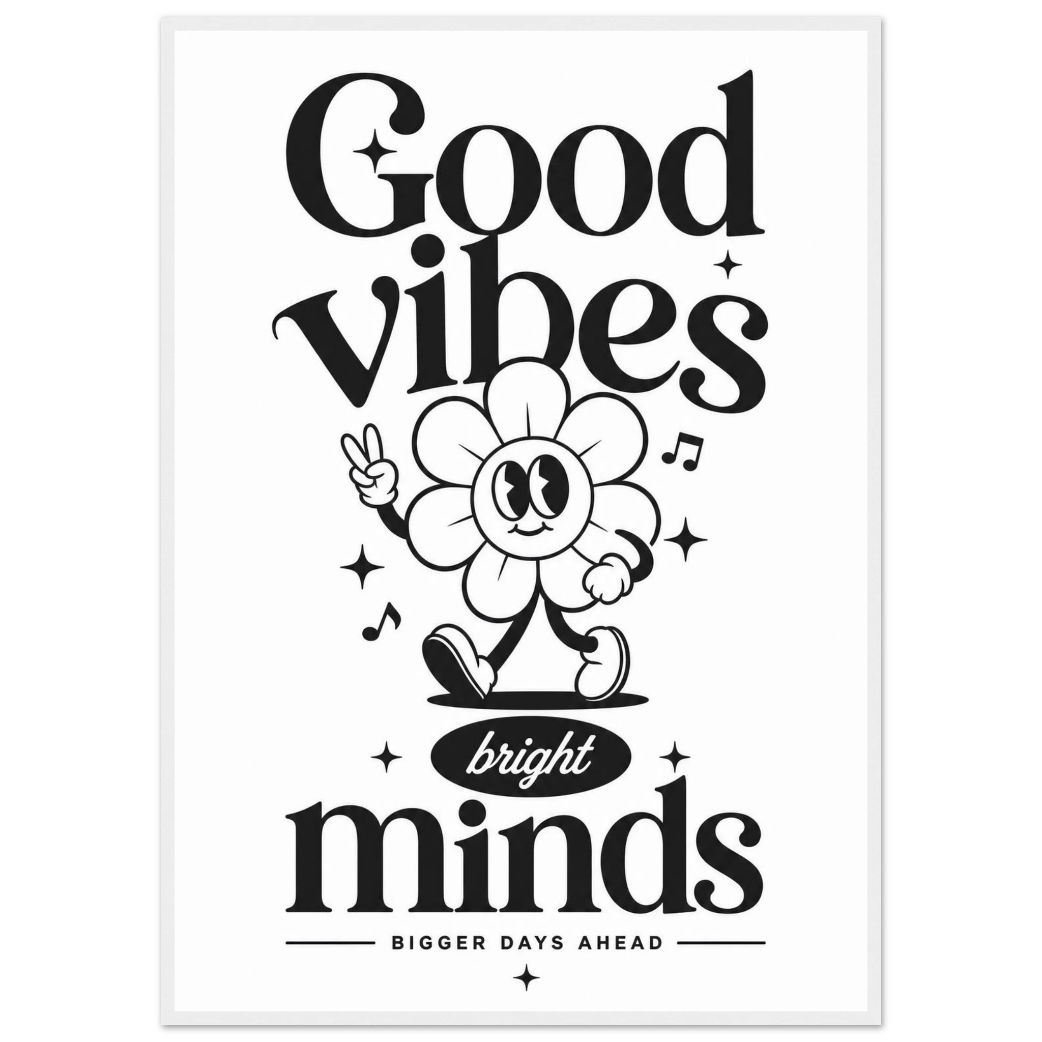 Rizen Good Vibes - Premium Framed Wall Art