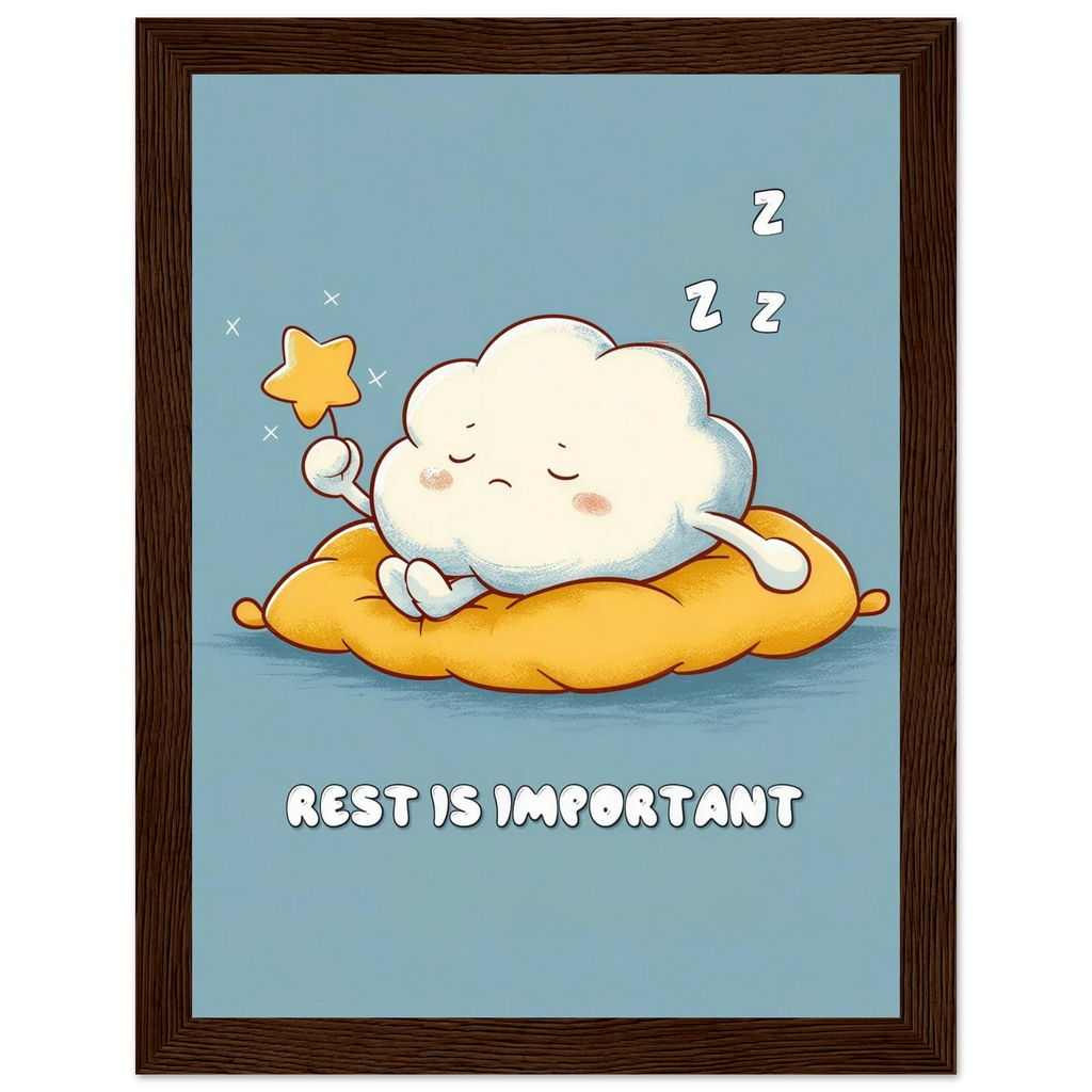 Rizen Rest is Important - Premium Framed Wall Art