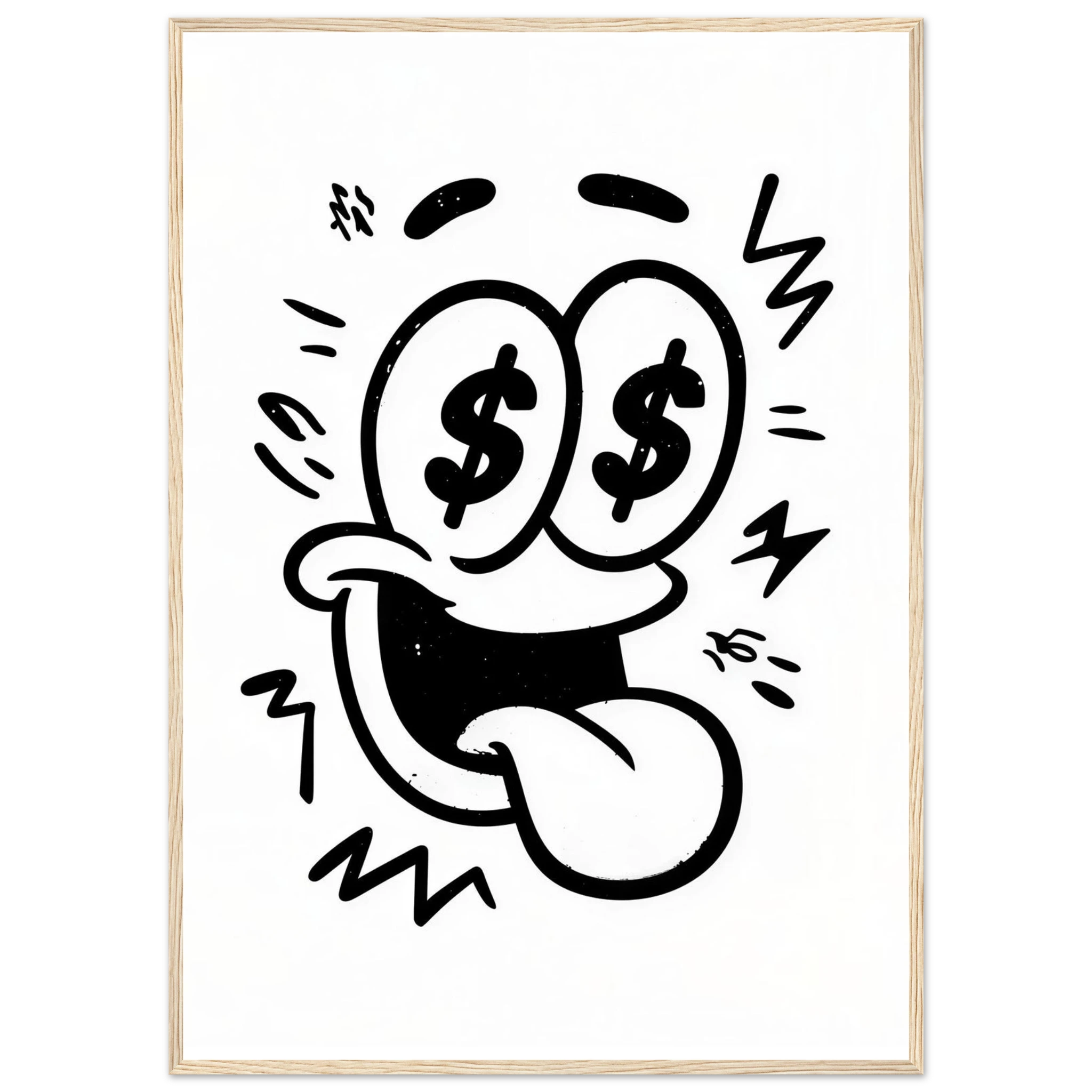 Rizen Dollar Eyes - Premium Framed Wall Art