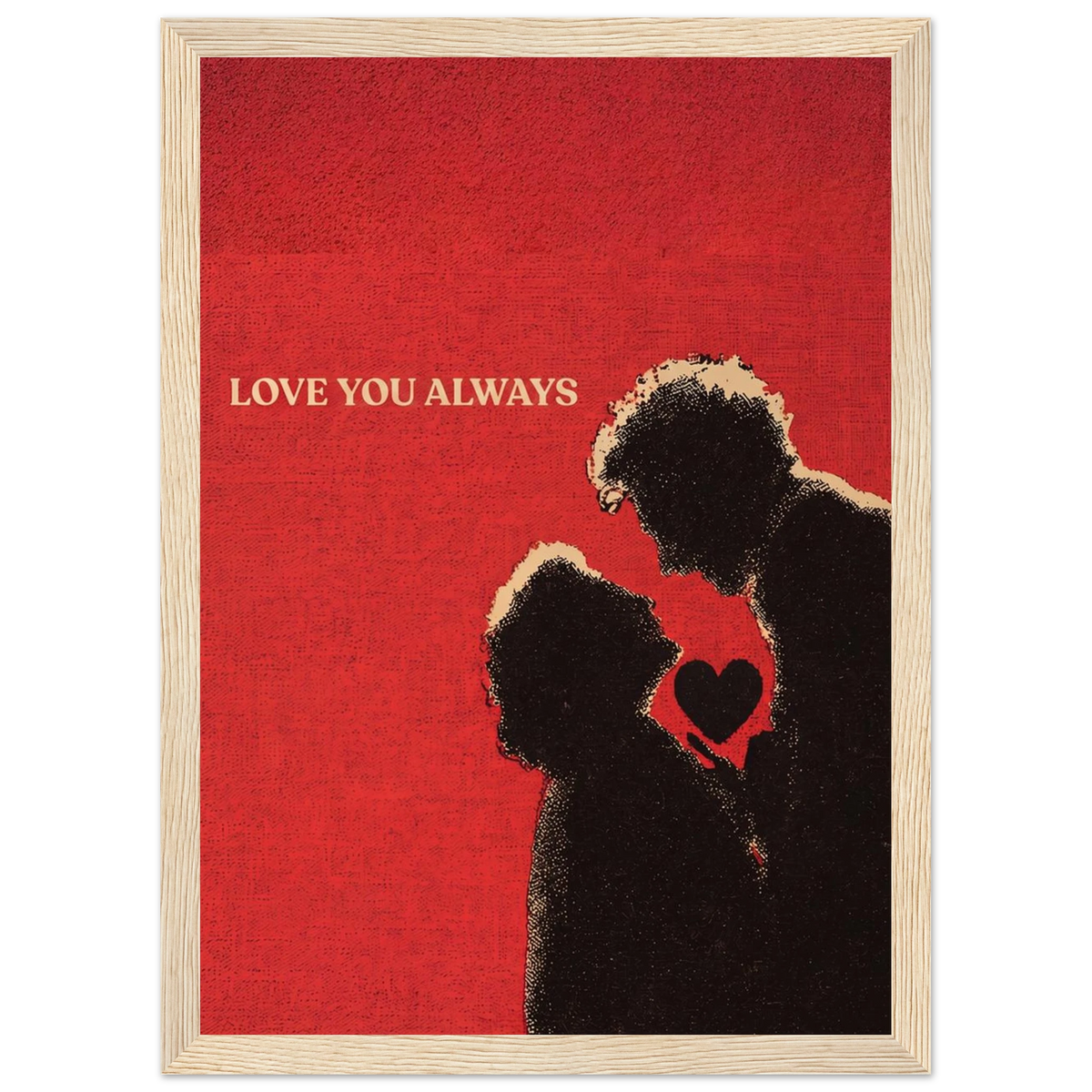 Rizen Love You Always - Premium Framed Wall Art