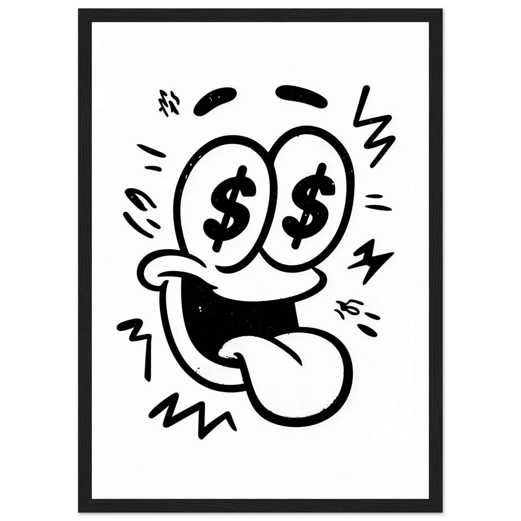 Rizen Dollar Eyes - Premium Framed Wall Art