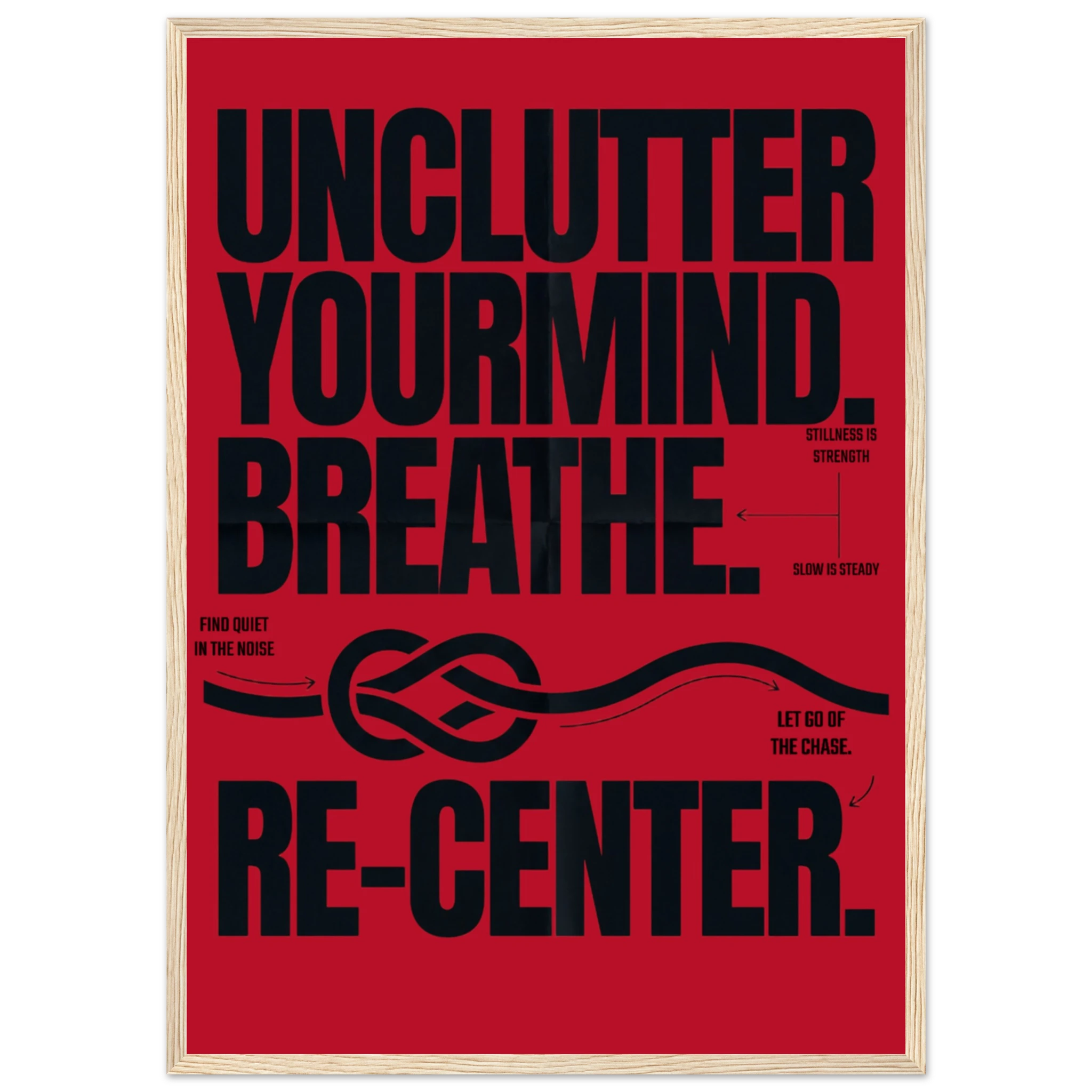 Rizen Unclutter - Premium Framed Wall Art