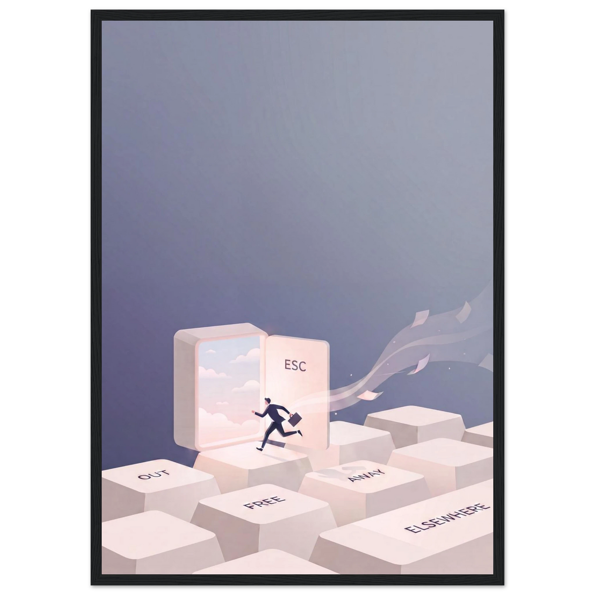 Rizen Escape The System - Premium Framed Wall Art