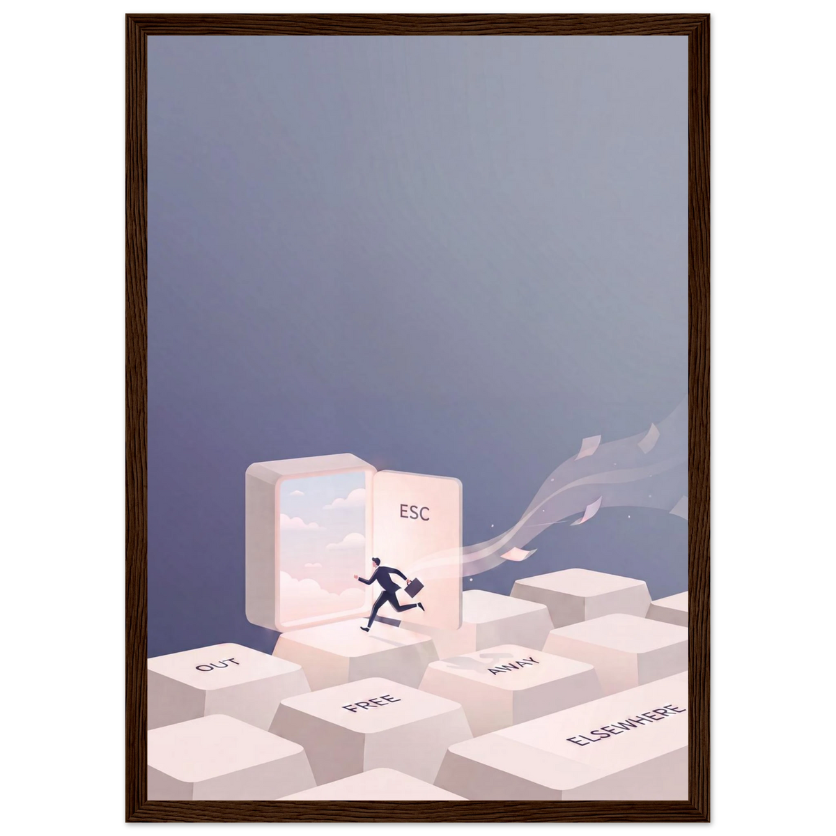 Rizen Escape The System - Premium Framed Wall Art