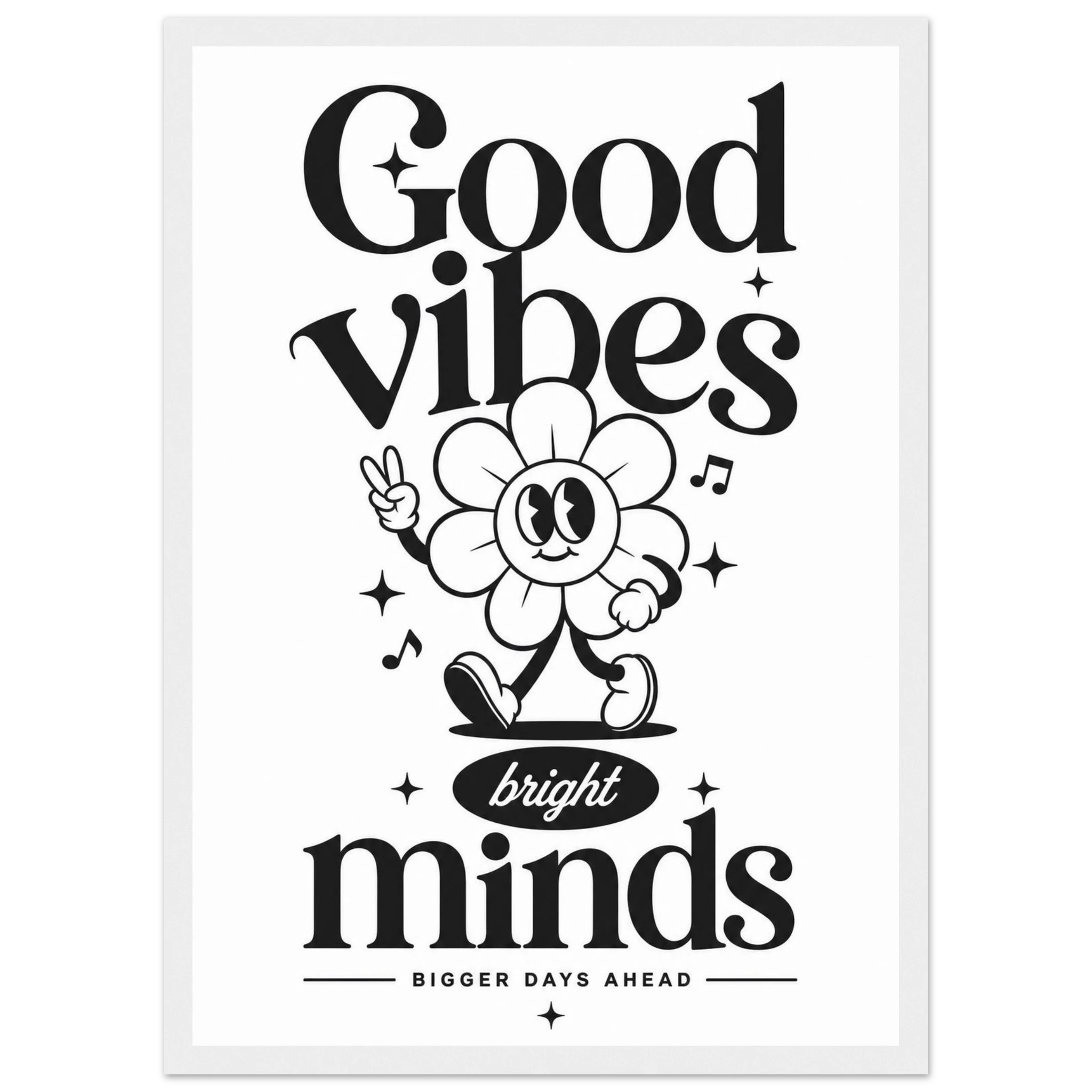 Rizen Good Vibes - Premium Framed Wall Art
