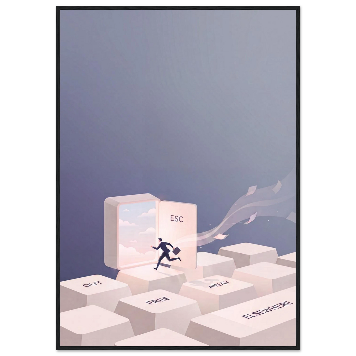 Rizen Escape The System - Premium Framed Wall Art