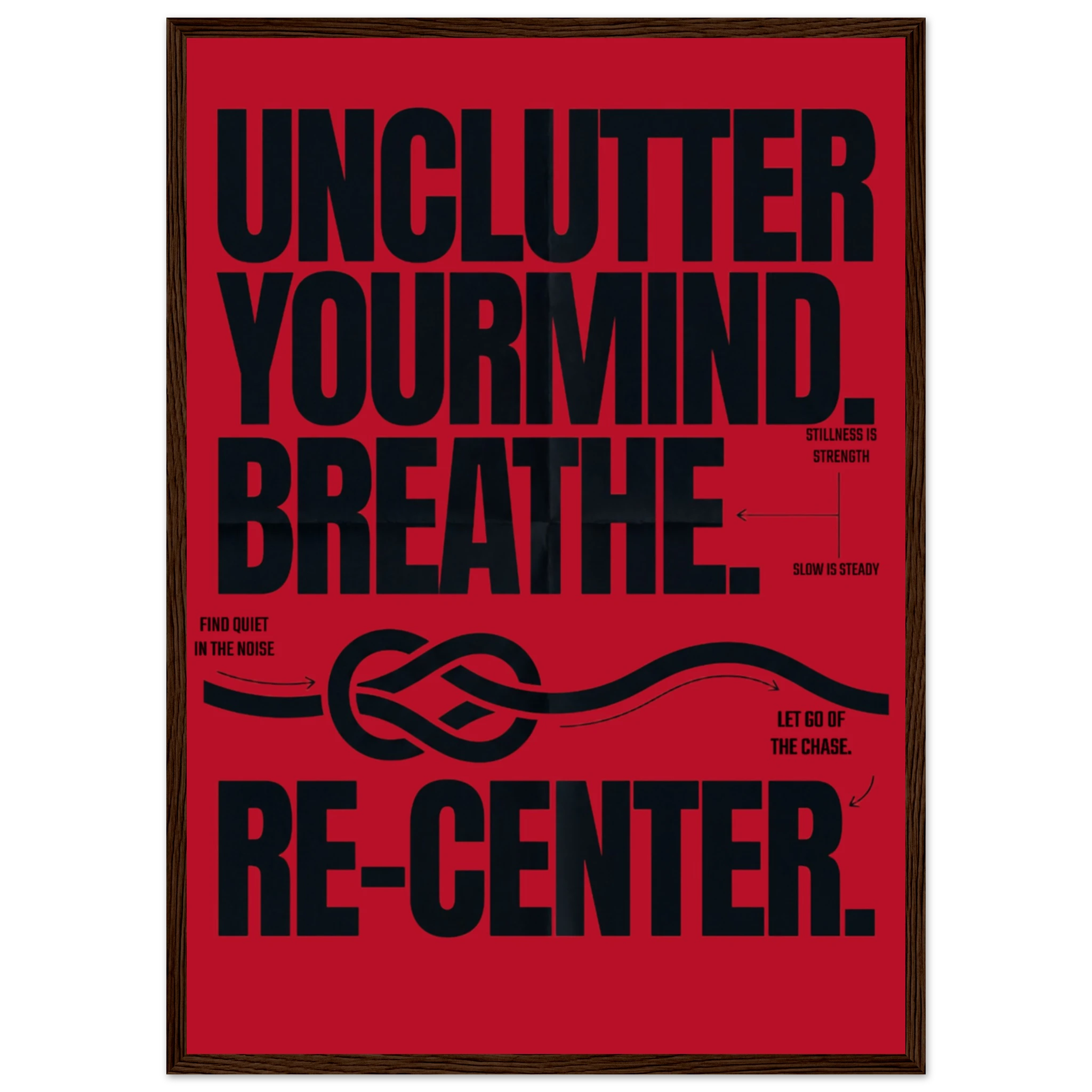 Rizen Unclutter - Premium Framed Wall Art