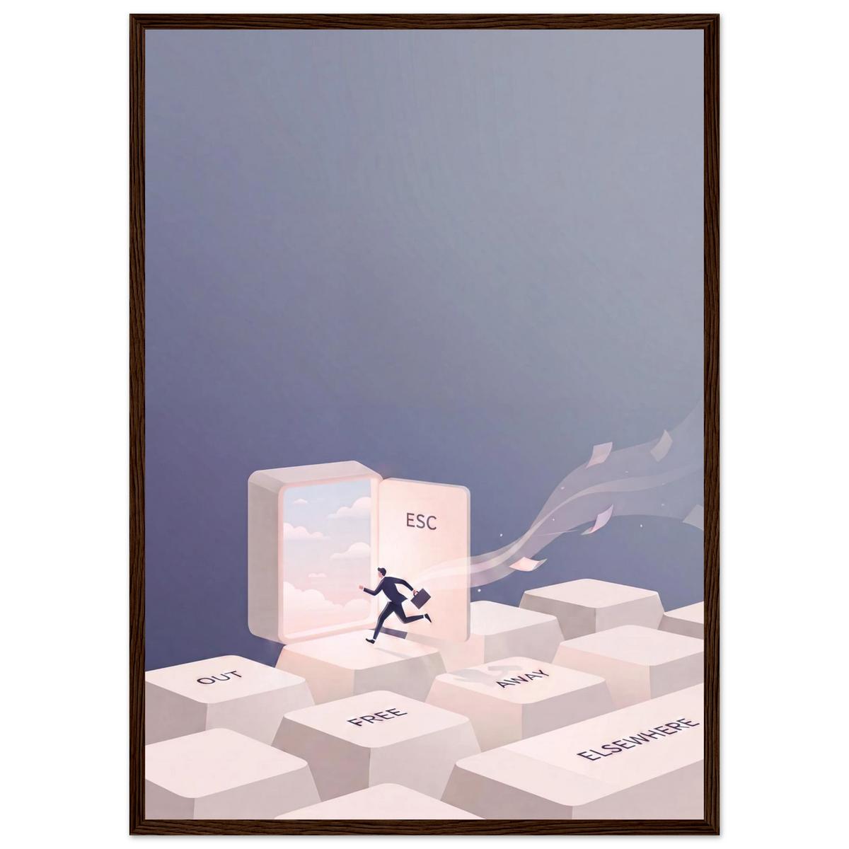 Rizen Escape The System - Premium Framed Wall Art