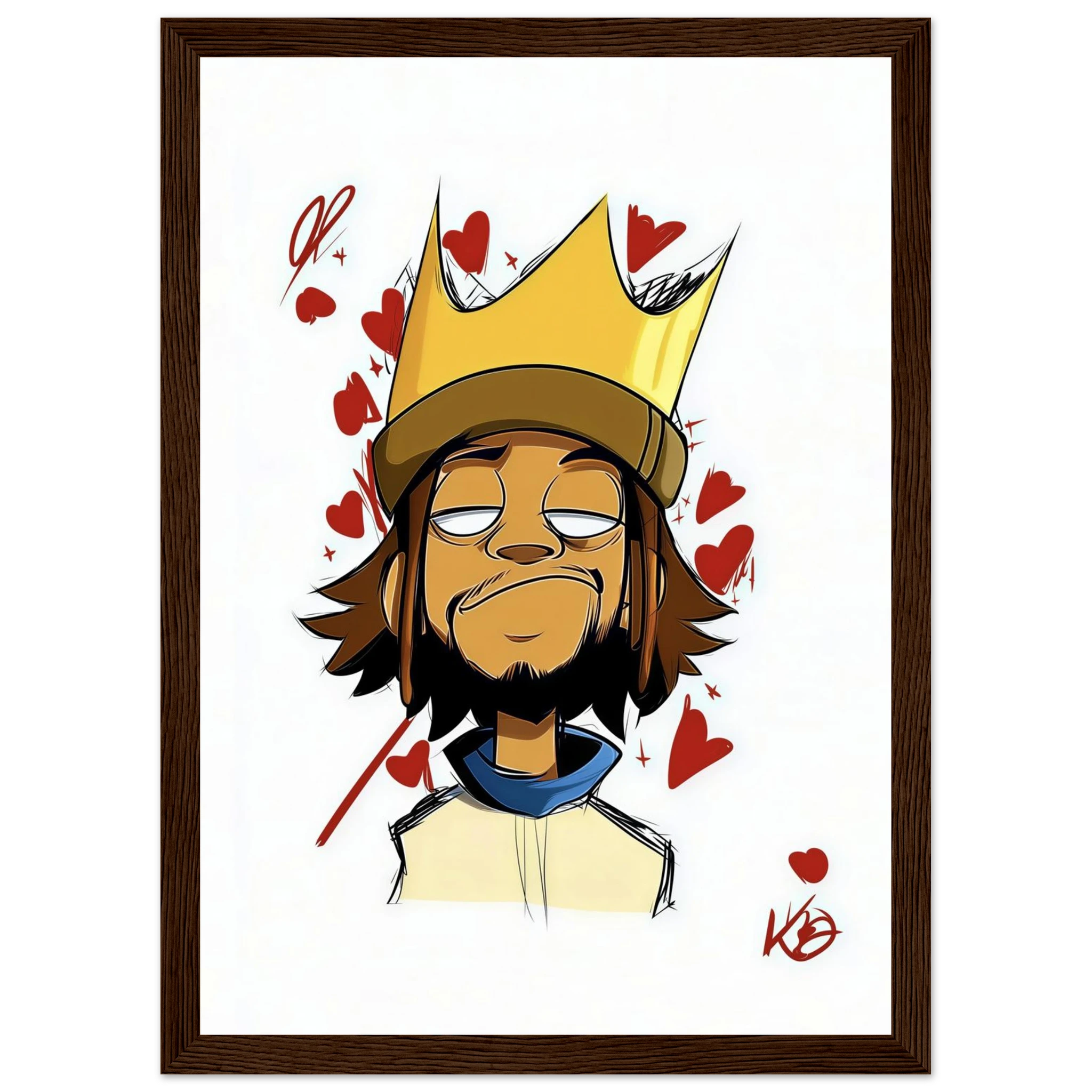 Rizen Crowned Affection - Premium Framed Wall Art