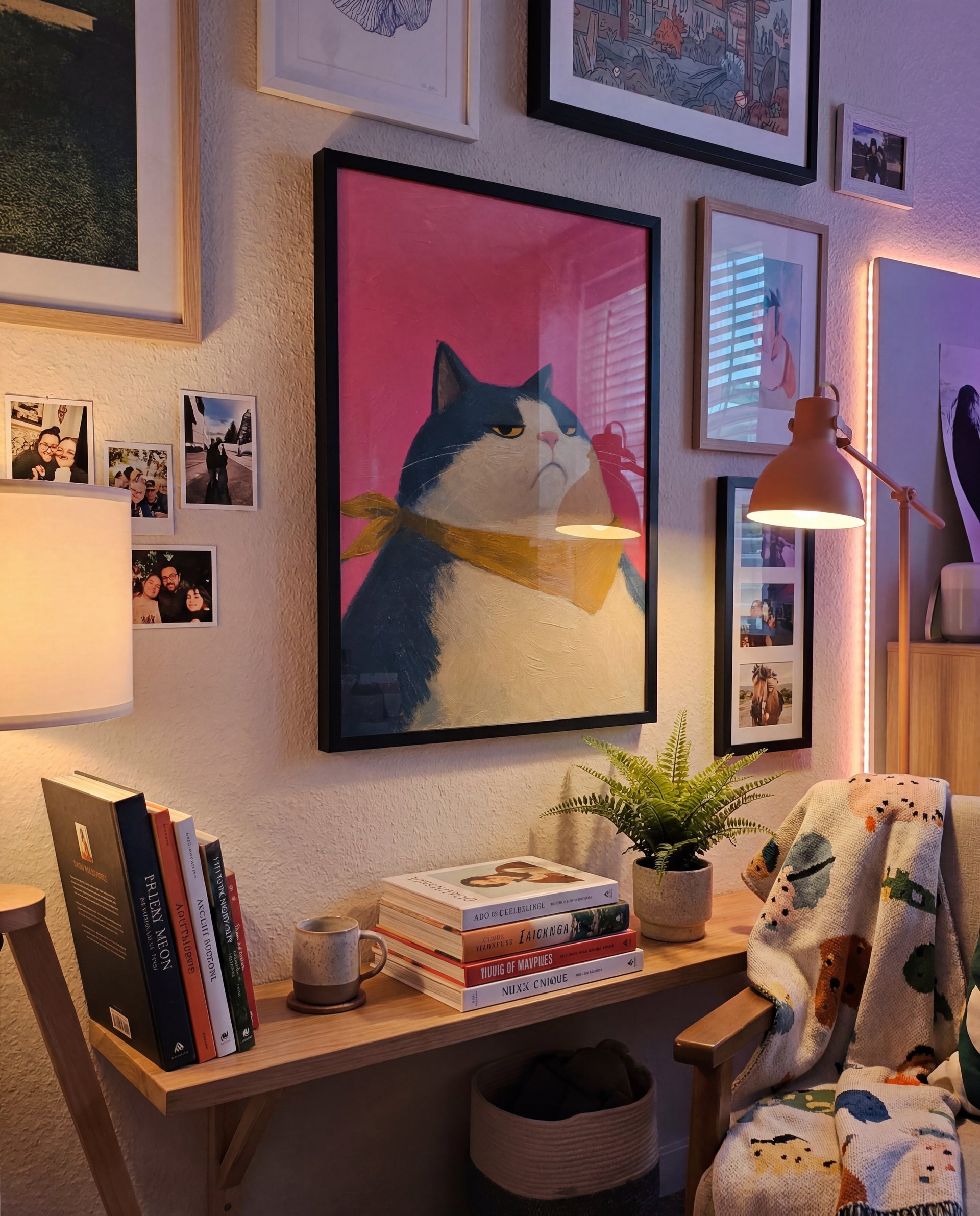 Rizen Moody Cat - Premium Framed Wall Art